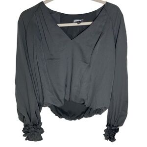 EXPRESS nwt unique cropped longsleeve top s